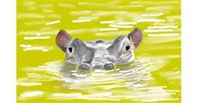 Drawing of Hippo by GJP