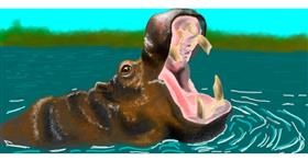 Drawing of Hippo by Temüjin