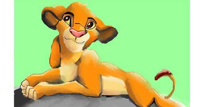 Drawing of Simba (Lion King) by Herbert - Drawize Gallery!