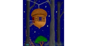 Drawing of Treehouse by GreyhoundMama