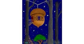 Drawing of Treehouse by GreyhoundMama
