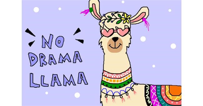 Drawing of Llama by InessaC