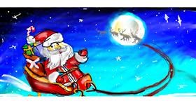Drawing of Santa Claus by Radia