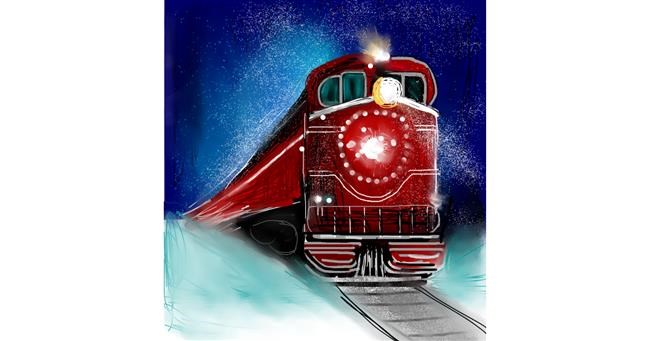 Drawing of Train by KayXXXlee