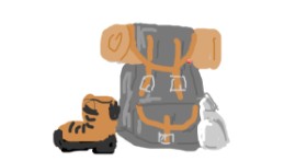 Drawing of Backpack by Firsttry