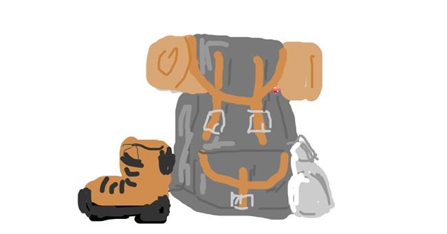 Drawing of Backpack by Firsttry