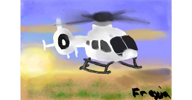 Drawing of Helicopter by jess