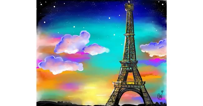 Eiffelturm-Zeichnung von Audrey