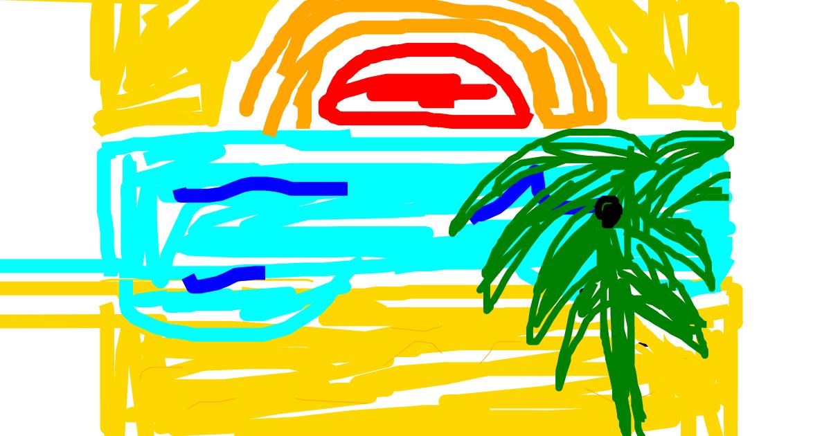 Drawing of Beach by Nareen