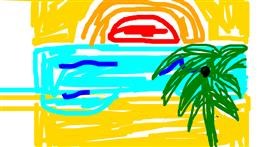 Drawing of Beach by Nareen
