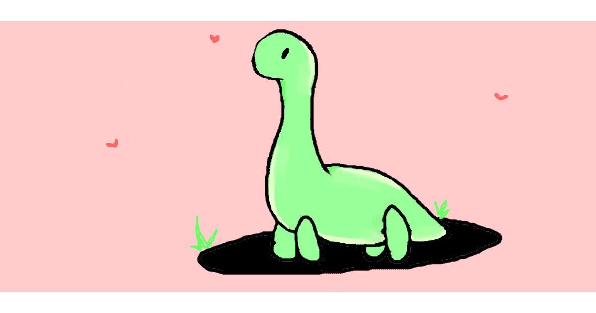 Drawing of Dinosaur by Strider
