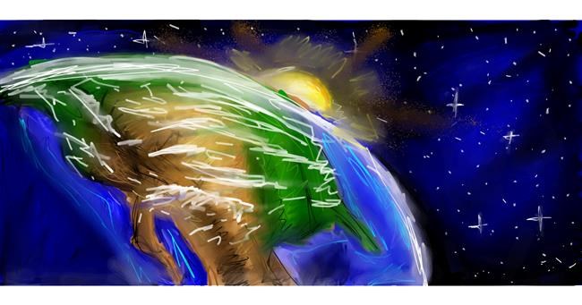 Drawing of Earth by Mia