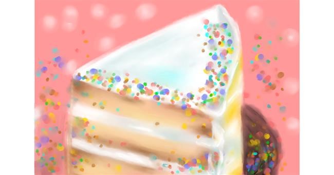 Drawing of Cake by Wizard
