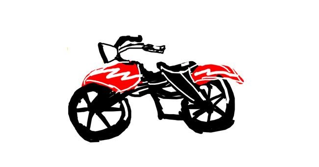 Drawing of Motorbike by Naphera