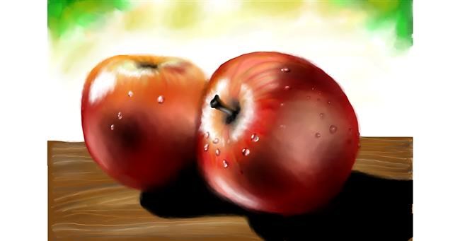 Drawing of Apple by RadiouChka