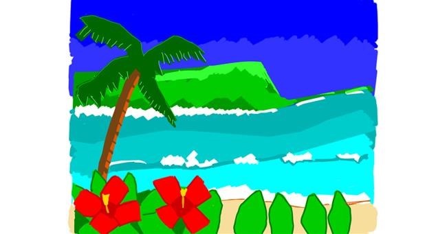 Drawing of Beach by MaRi
