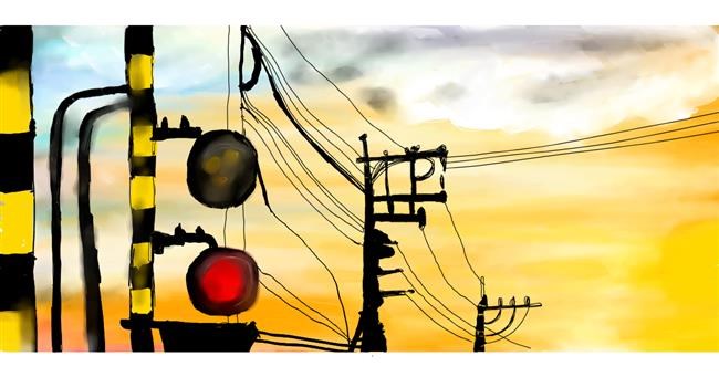 Drawing of Traffic light by Shanthini
