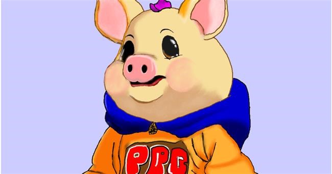 Drawing of Pig by InessA