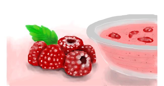 Drawing of Raspberry by Zi