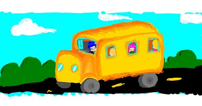 Drawing of Bus by GeomonLover