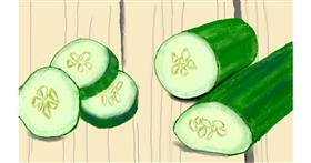 Drawing of Cucumber by Tim