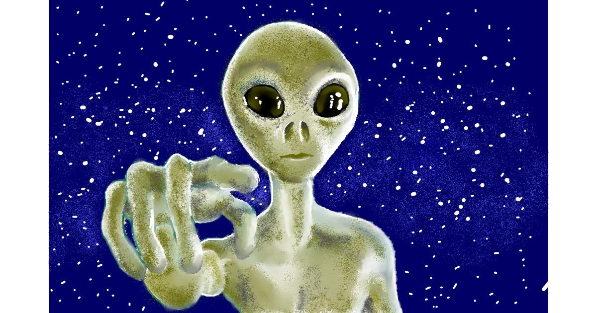 Drawing of Alien by GJP