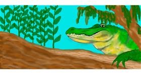 Drawing of Alligator by Debidolittle