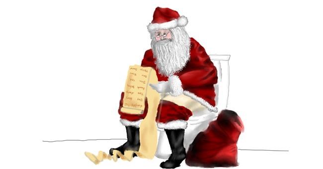 Drawing of Santa Claus by Wizard