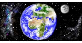 Drawing of Earth by Temüjin