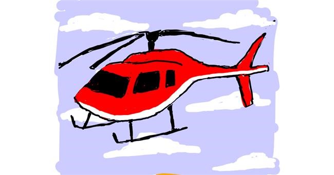Drawing of Helicopter by Cherri