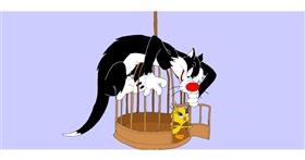 Drawing of Tweety Bird by Annie