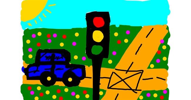 Drawing of Traffic light by Waezys