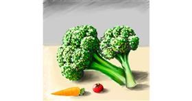 Drawing of Broccoli by Andromeda