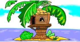 Drawing of Treehouse by Swimmer