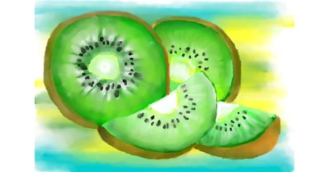 Drawing of Kiwi fruit by 🌏rhythm💐