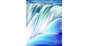 Drawing of Waterfall by Vinci