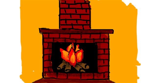 Drawing of Fireplace by Anonymous