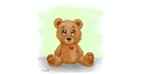 Drawing of Teddy bear by GreyhoundMama