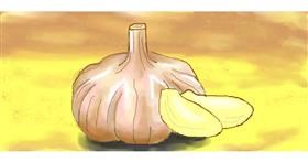 Drawing of Garlic by Alex