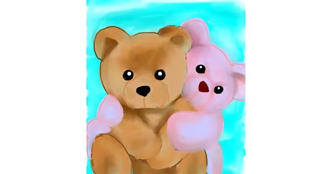 Drawing of Teddy bear by Bumblebee