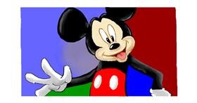 Drawing of Mickey Mouse by DebbyLee