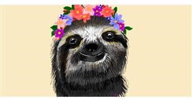 Drawing of Sloth by Sara