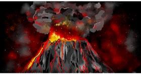 Drawing of Volcano by Eclat de Lune