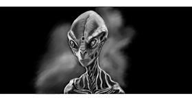 Drawing of Alien by Chaching