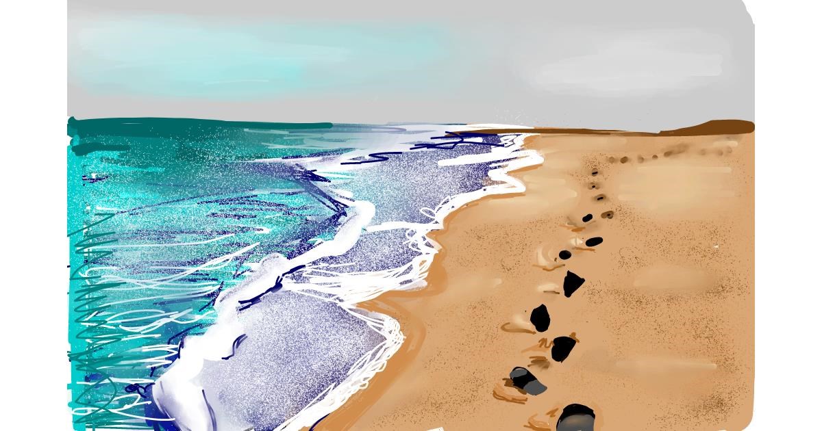 Drawing of Beach by Rose rocket