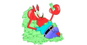 Drawing of Mr. Krabs (spongebob) by Keke •_•