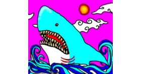 Drawing of Shark by Psycho
