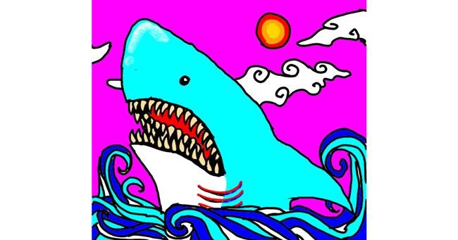 Drawing of Shark by Psycho