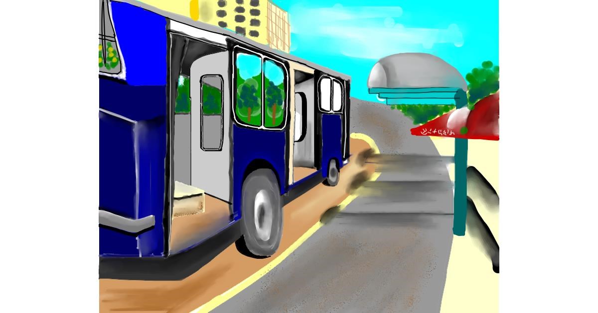 Drawing of Bus by Tokyo