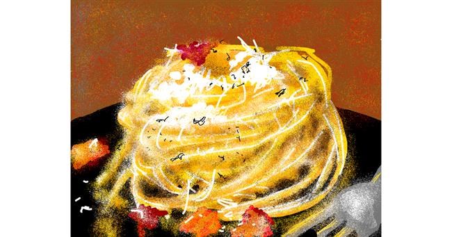 Drawing of Spaghetti by Adenay